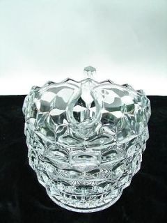 Fostoria American Ice Lip Pitcher Iced Tea Milk Cereal Glass Vtg Diamond Pattern
