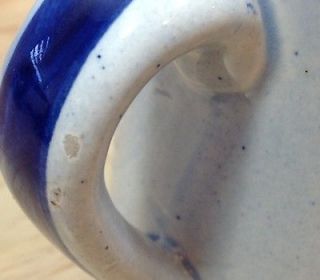 Mexican Art Pottery Tonala Blue Bird Coffee Mug Cat Signature