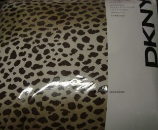 New DKNY Cheetah Leopard Animal Print Full Queen Comforter Set 3 P Brown Tan