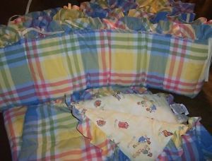 Laura Ashley Mother Child Beach Ocean Theme Baby Bedding Crib Bumper Quilt Set