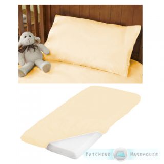 Pure Cotton Baby Cot Size Fitted Sheet Pillowcase Set Nursery Crib Bedding