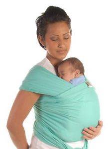 New Moby Wrap Baby Carrier Sling w UV Protection Turquoise Great for Newborns