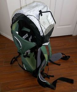 Kelty Kids FC1 Framed Child Baby Carrier Backpack Green Hiking with Sun Hood