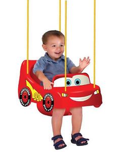 Disney Cars Toddler Swing Baby Sturdy Safe Swinging Lightning McQueen Play Car