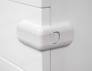 2 Pcs White Door Drawer Cabinet Fridge Safety Lock for Child Baby Toddler Kid