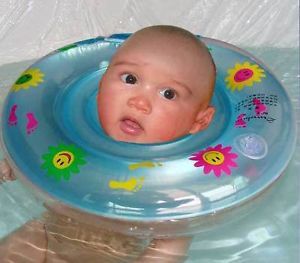 Yellow Blue Pink Safe Baby Infant Bath Swim Neck Float Ring Child New 1pc