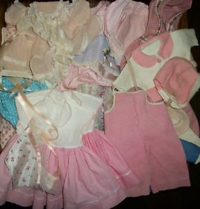 Vintage Mixed Lot Factory Tiny Tears Baby Doll Clothes