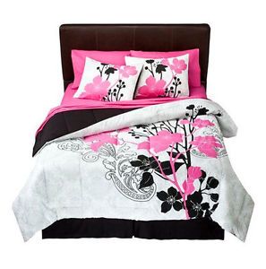 Pink and Black Bed in A Bag Black Pink White Bed in A Bag Queen Size