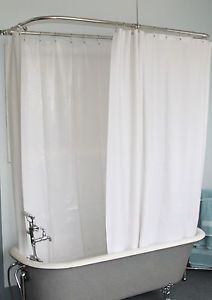Extra Wide Shower Curtain for A Clawfoot Tub White Less Magnets