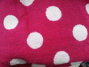 100 Premium Thick Cotton Hot Pink White Polka Dot Beach Towel Bath Sheet