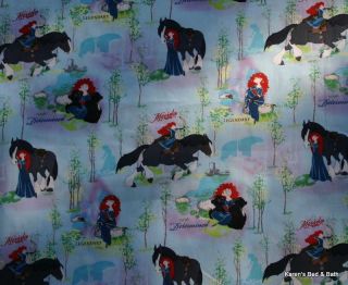 Curtain Valance Handcrafted from Disney Pixar Brave Merida Fabric Horse New
