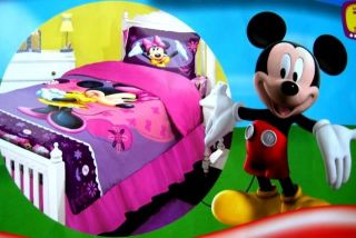 New Disney Minnie Mouse Twin Bedding Set Comforter