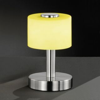 Yellow Glass Deco Light Nickel Bedside Lamp Modern Design Table Lamp New 41976