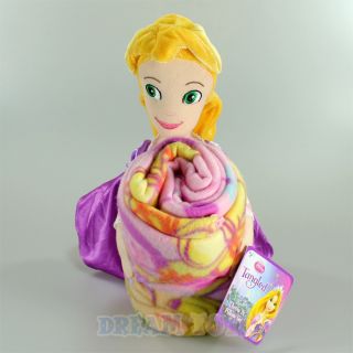 Disney Tangled Princess Rapunzel 12" Plush Doll and Fleece Throw Blanket Set
