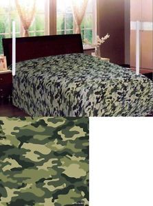 Size King Army Green Camouflage Blanket Super Soft Microfiber Blanket Throw