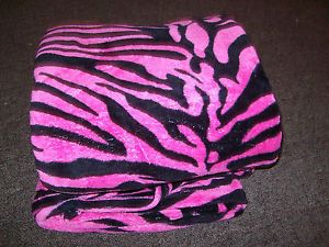 King Super Soft Fleece Pink Zebra Print Microfiber Blanket Throw