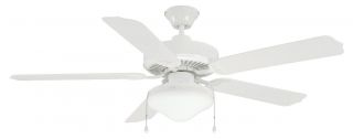 Ellington Fans E WOD52WW5C Outdoor 5 Blade 52" Ceiling Fan with Light Kit