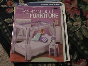 Plastic Canvas Fashion Doll Furniture for Dream House Furniture Set 28 Pages