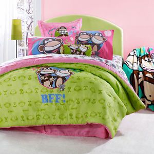 Monkey Twin Comforter Set Girls New Bedding