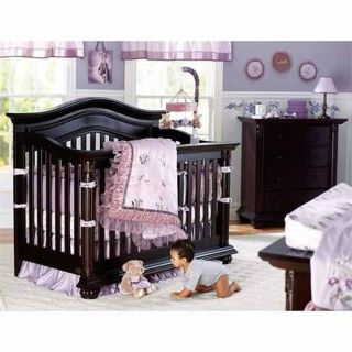 FAO Schwarz Giselle 21 PC Purple Girl Crib Bedding Set with Bumper Accessories
