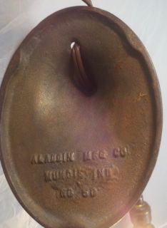 Aladdin Mfg Co Gooseneck Desk Lamp No 50 Muncie Indiana Art Nouveau Cast Iron