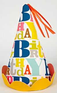 Meri Meri Happy Birthday Party Paper Cups Plates Napkins Garland Hat Cupcake Kit