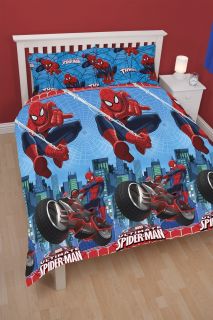 Spiderman Ultimate City Double Duvet Quilt Cover Bedding Set Spider Man Bed Set