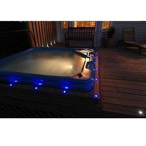 Blue LED Flush Mount Light Kit Yard Deck Step Garden Indoor Outdoor Lightsystem