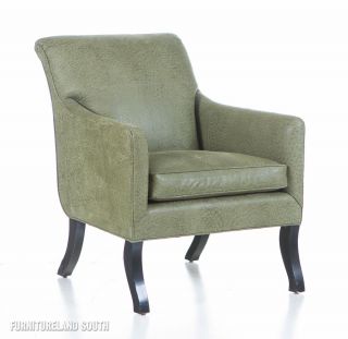 Swaim Upholstery Furniture Green Upholstered Accent Arm Chair