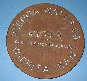 Vintage Cast Iron Water Meter Cover Garden Decor Stepping Stones Arts Crafts