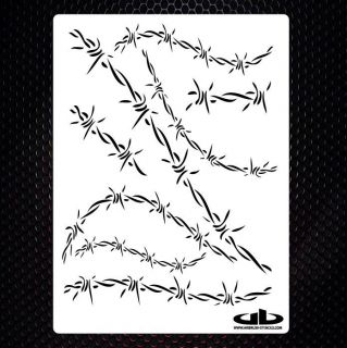 Camo 62 Barbed Wire Airbrush Stencils Templates Motorcycle Paint