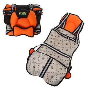 Portable Baby Child Car Safety Booster Seat Cover Harness Cushion Orange New