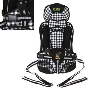 Portable Baby Toddler Black Car Safe Safety Booster Seat Cover Harness Cushion