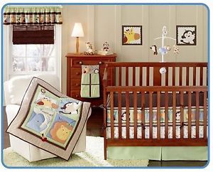 Garanimals Neutral 4pcs Baby Crib Bedding Set Quilt Bumper Sheet Dust Ruffle