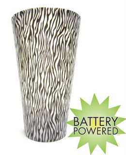 Exciting Lighting Battery Powered Vivid LED Sconce Light Zebra High Gloss
