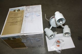 Hampton Bay LK054 WH 3 Light White Finish Ceiling Fan Light Kit Lighting