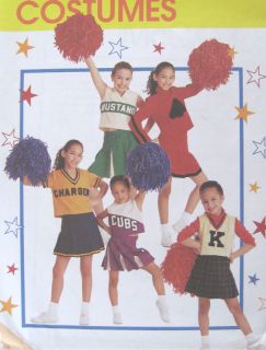 Girls Cheerleader Costume Sewing Pattern McCalls 2849