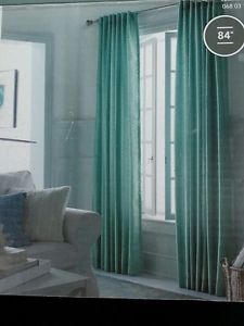 Target Home Blue Faux Silk Window Panel Curtain Drape Drapery 54 x 84