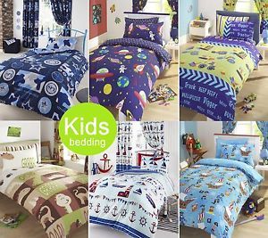 Kids Boys Girls Childrens Themed Bedroom Bedding Duvet Quilt Cover Sets