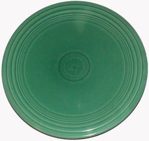 Vintage Homer Laughlin China Light Green Fiesta Ware 9 5"D Lunch Plate