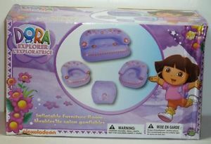 New Nickelodeon Dora The Explorer Inflatable Kids Furniture Room Couch Chairs