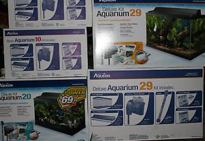 Aqueon 20 Gallon Deluxe Aquarium Complete Kit Just Add Water Fish
