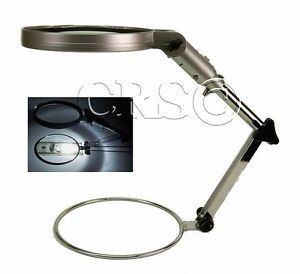 LED Lighted Magnifying Glass Magnifier Table Desk Lamp