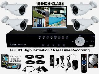 Details about 4 CH 4 Channel CCTV DVR Security Camera System LCD