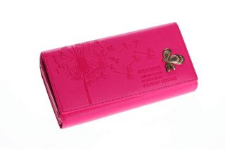 Women's Fashion Casual Butterfly Lady Elegant Long Handbag Wallet Clutch Purse