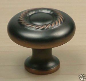 Oil Rubbed Bronze Rope Knob Door Drawer Cabinet Cupboard Handle Pull Box of 10