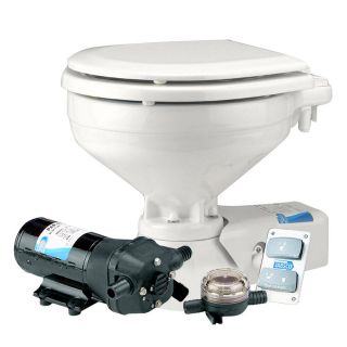 Jabsco Compact Electric Toilet w Raw Water Intake Supply Pump Marine Plumbing