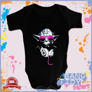 DJ Yoda Funny Baby Grow Boy Girl Babies Clothing Cool Fun Gift