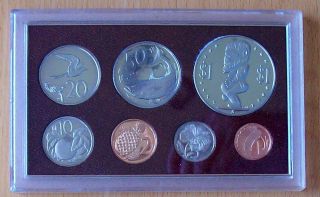Cook Islands 1975 Proof Coin Set Franklin Mint 7 Coins Certificate