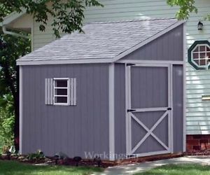 6'x10' Slant Lean to Style Shed Plans See Samples